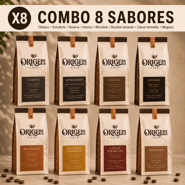 Combo 8 Sabores Origem Café — Kit Degustação