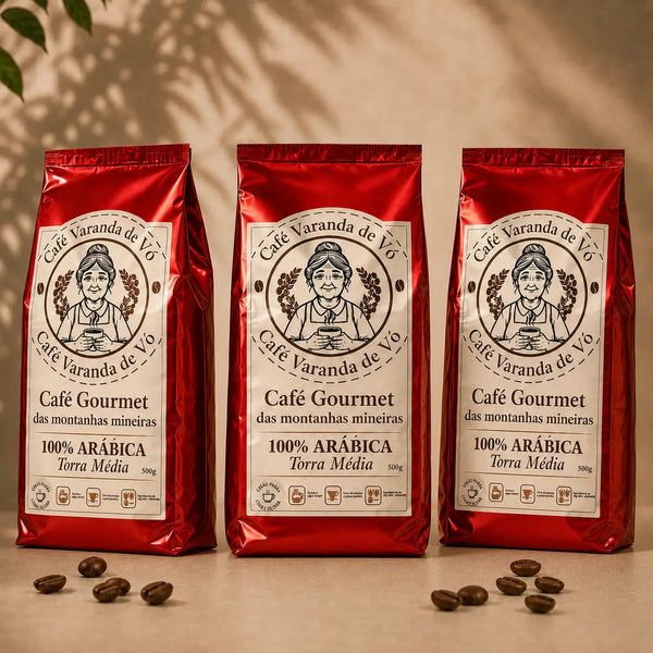 Kit 3x Café Gourmet - Varanda de Vó - 100% Arábica - Torra Média com 3 unidades